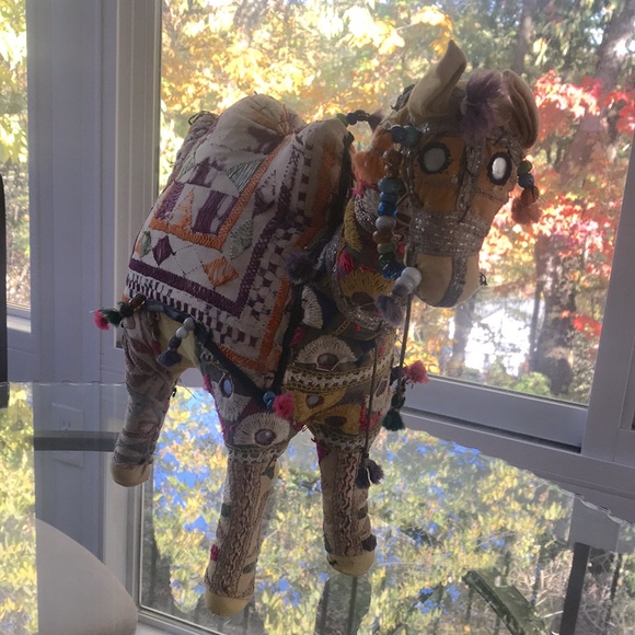 VTG Large Rajasthani Fabric Camel Made in India - Picture 2 of 9